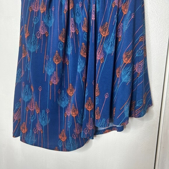 Free People Blue Daydream Peacock Feather Halter Dress Small. 2 for $30 - Picture 6 of 7
